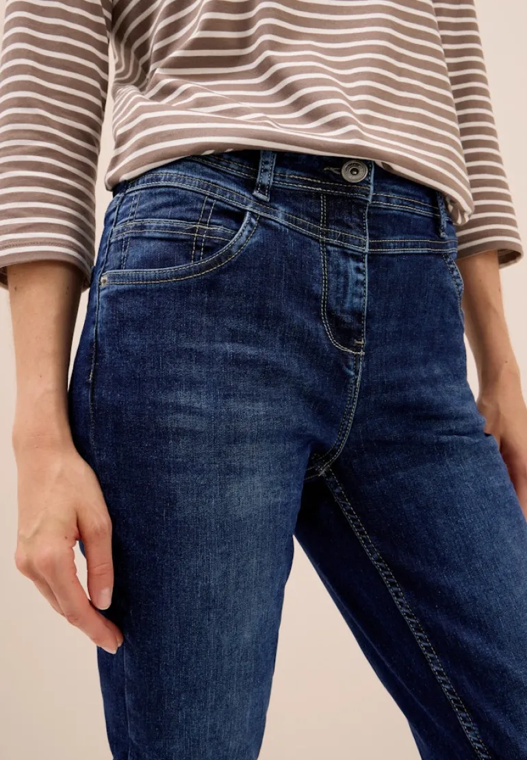Slim Fit Jeans mid blue used wash