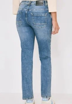 Slim Fit Jeans mit Detail authentic used wash