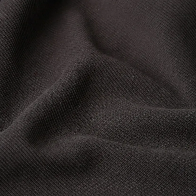 Slim rib keyhole r t ls wmn dk black