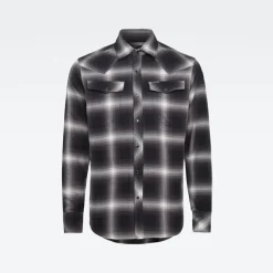 3301 slim shirt ls dk black dale check
