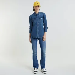 Slim Western shirt ls wmn worn in windward