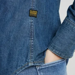 Slim Western shirt ls wmn worn in windward