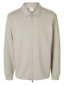 SLMEMANUEL SOFT FULL ZIP SWEAT NOOS pure cashmere