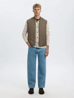 SLMMIKE LIGHT POLO CARDIGAN NOOS oatmeal