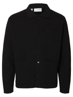 SLMMIKE LIGHT POLO CARDIGAN NOOS black