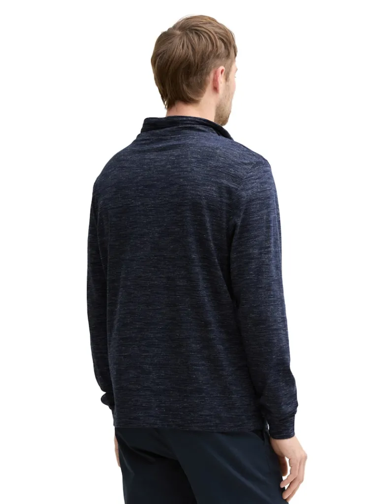 Snood Langarmshirt mit Brusttasche sky captain blue stripy inject