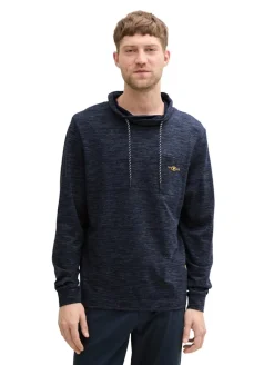 Snood Langarmshirt mit Brusttasche sky captain blue stripy inject
