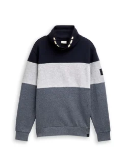 Snood Sweatshirt mit Colour Blocking navy grindle structure