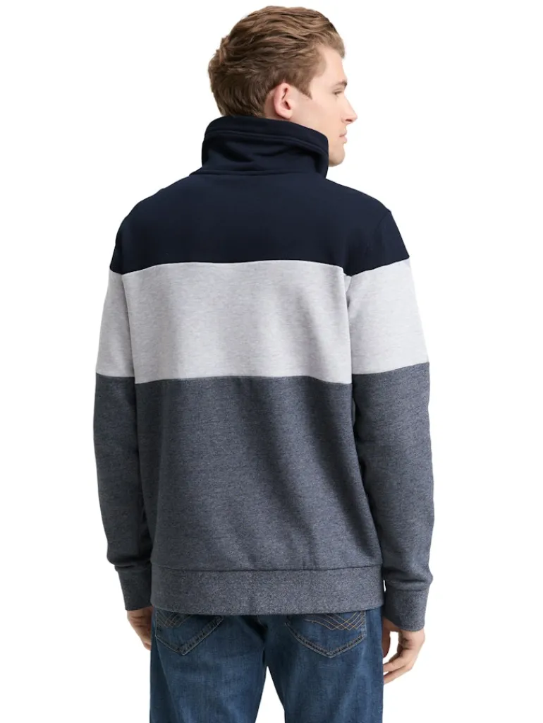 Snood Sweatshirt mit Colour Blocking navy grindle structure