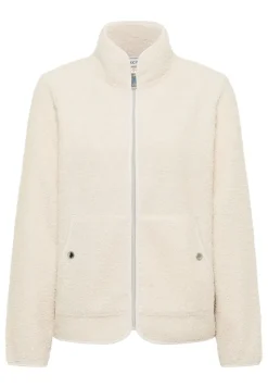 Softe Jacke mit Zipper teddy vanilla white