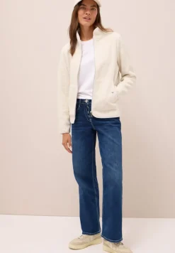 Softe Jacke mit Zipper teddy vanilla white
