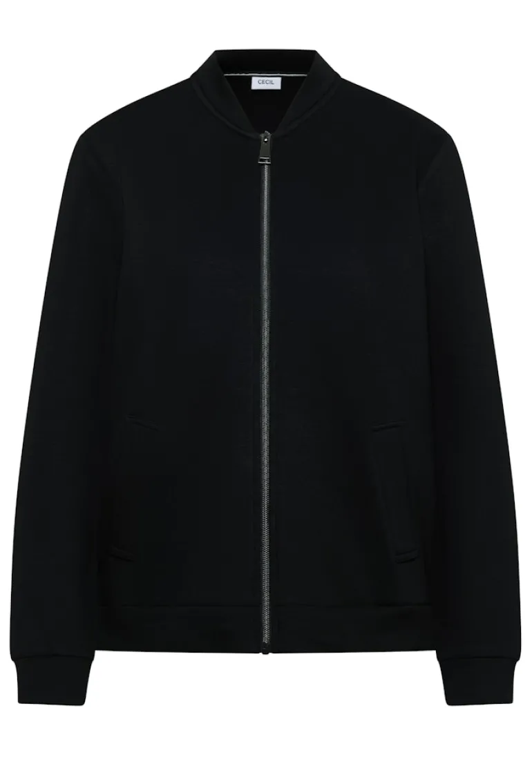 Softe Piquée Jacke black
