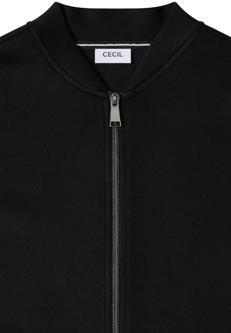 Softe Piquée Jacke black