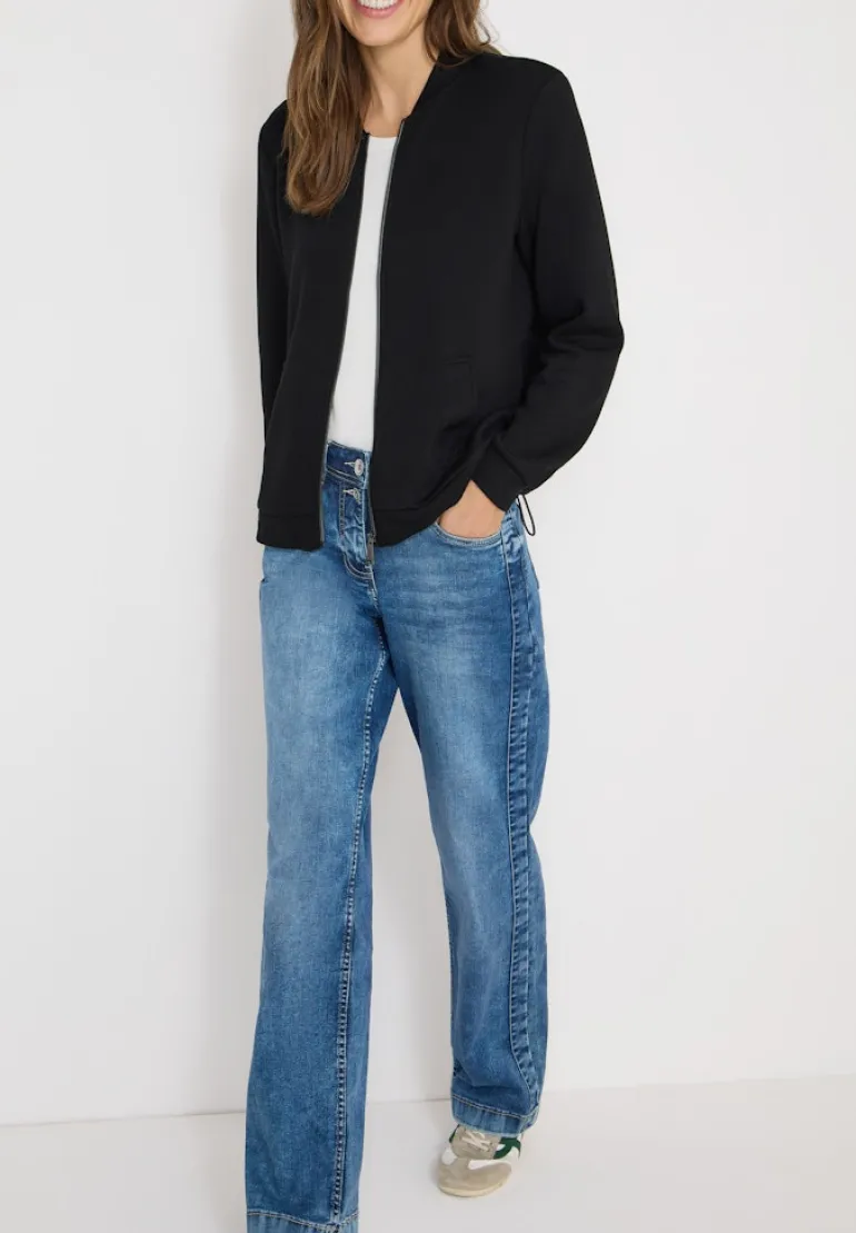 Softe Piquée Jacke black