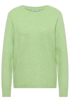 Softer Pullover in Unifarbe bamboo green melange