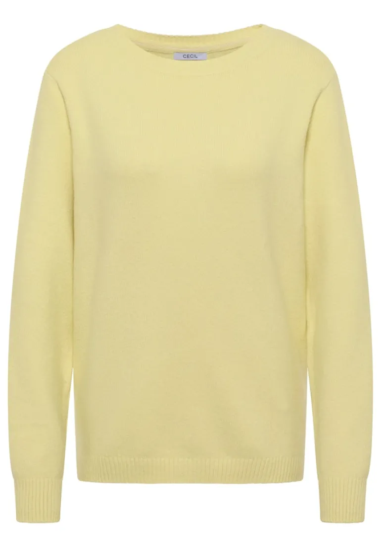 Softer Pullover in Unifarbe iced yellow