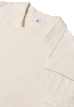 Softer Strukturpullover oat milk beige melange