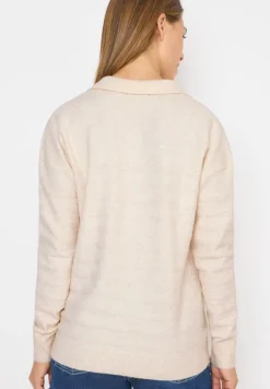 Softer Strukturpullover oat milk beige melange