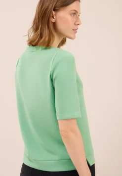 Softes Cupro Touch T-Shirt fennel green