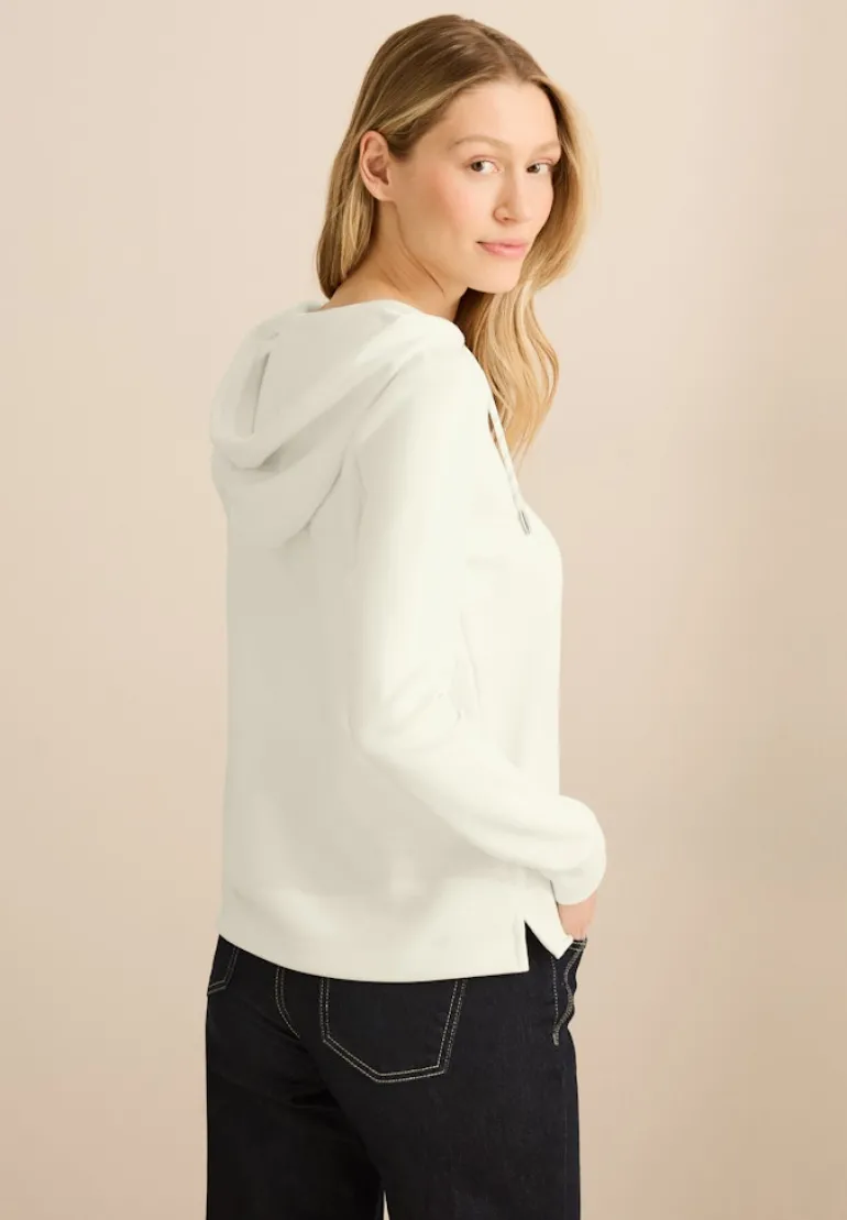 Softes Kapuzenshirt vanilla white
