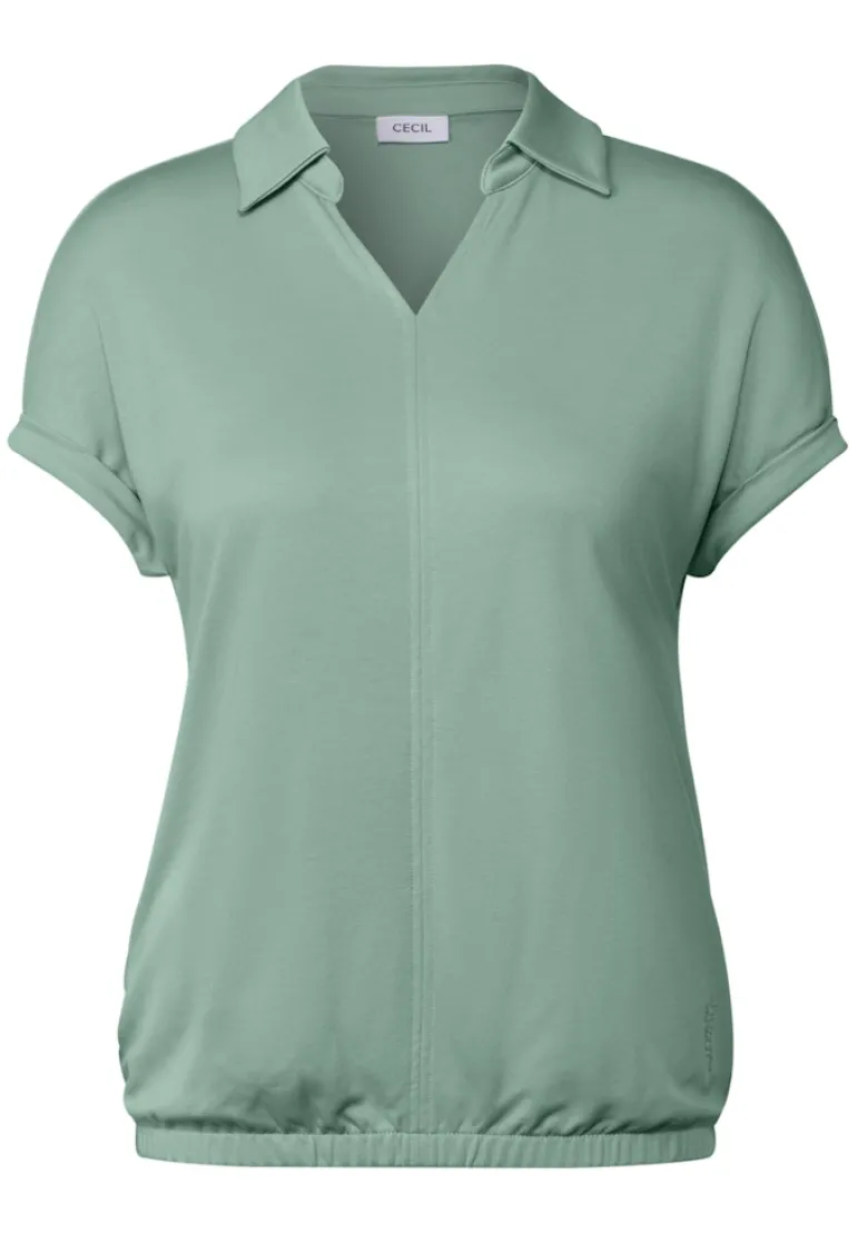 Softes Poloshirt matcha green