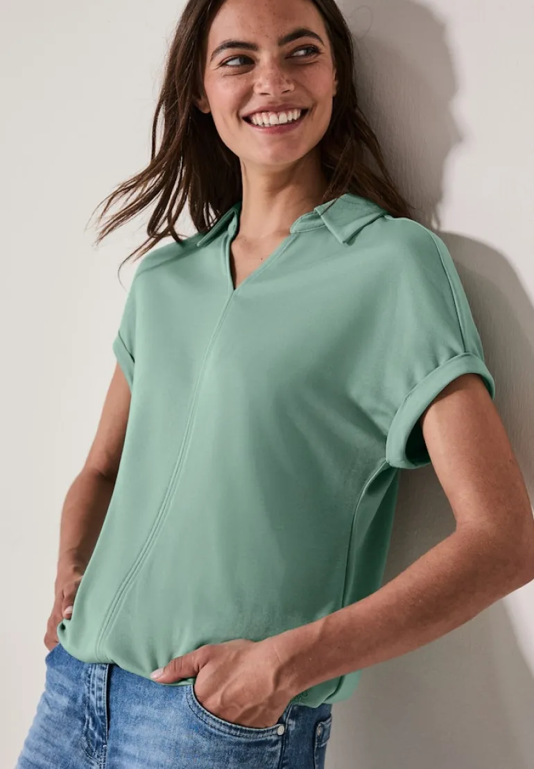 Softes Poloshirt matcha green