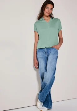 Softes Poloshirt matcha green