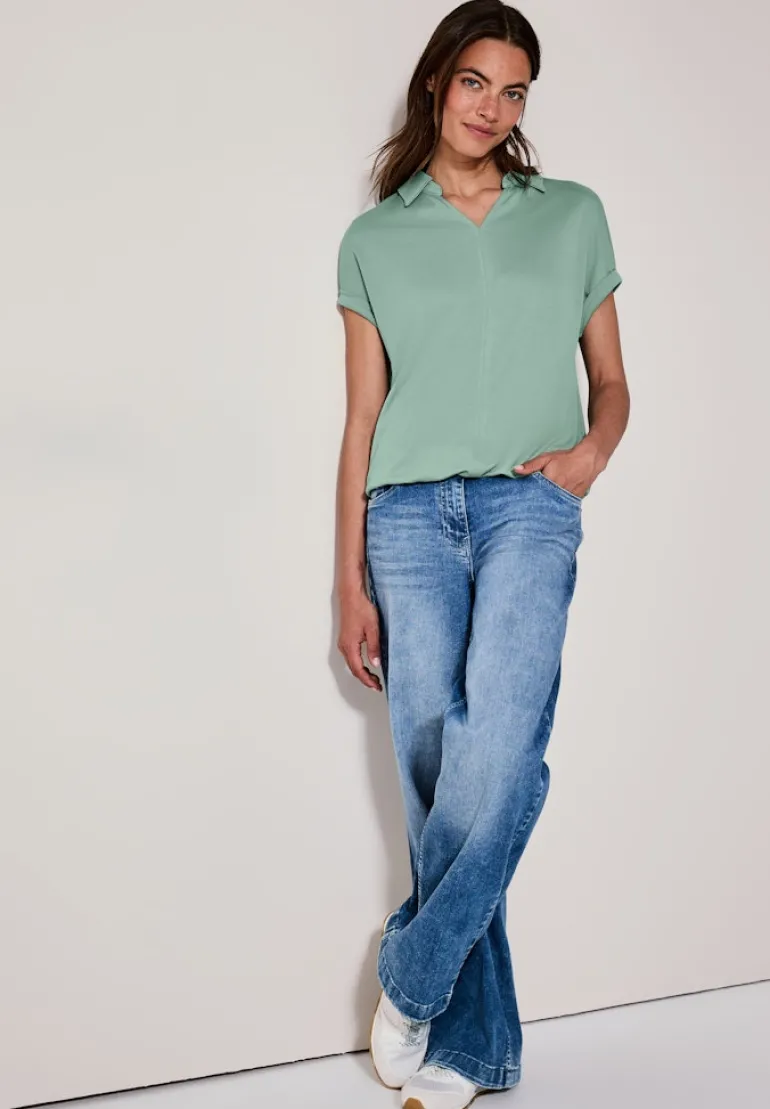 Softes Poloshirt matcha green
