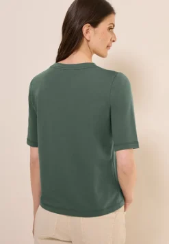Softes Shirt mit Folienprint dark balmy khaki