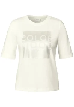 Softes Shirt mit Folienprint vanilla white