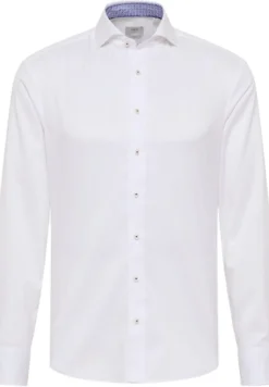 Soft Luxury Shirt Twill Langarm off-white
