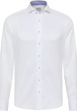 Soft Luxury Shirt Twill Langarm off-white