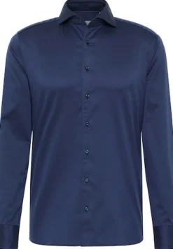 Soft Luxury Shirt Twill Langarm navy