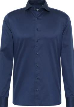 Soft Luxury Shirt Twill Langarm navy