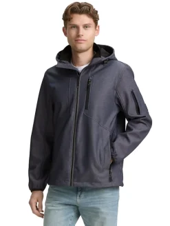 Softshell Jacke mit Kapuze blue softshell melange