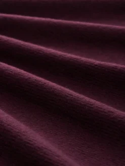 Soft-Touch Sweatshirt mit Knopf-Details dark red mélange