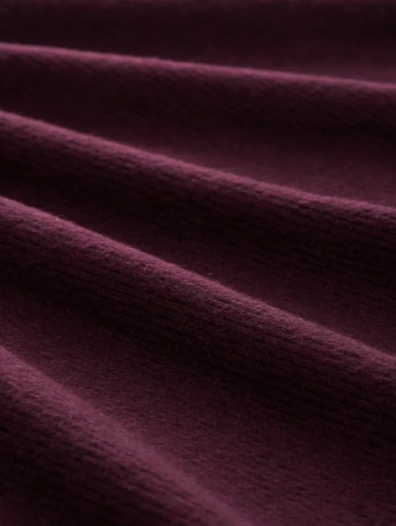 Soft-Touch Sweatshirt mit Knopf-Details dark red mélange