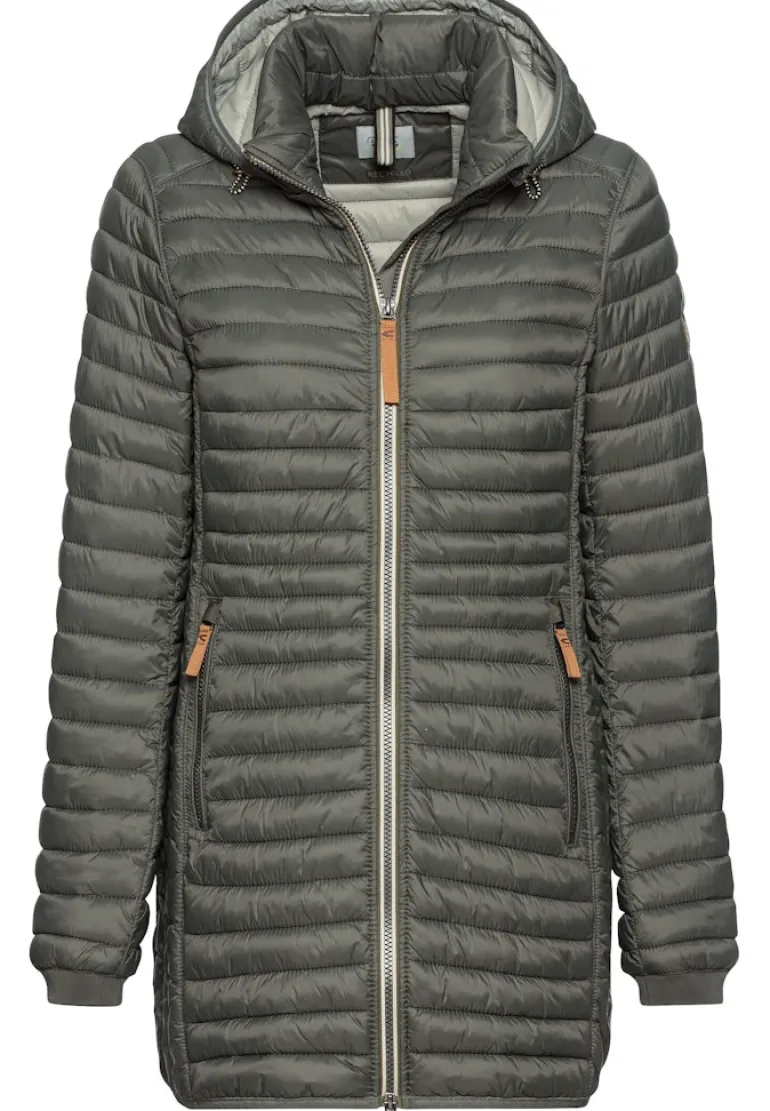 Steppjacke aus recyceltem Polyamid khaki