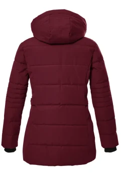 Steppjacke mit abzippbarer Kapuze 00405- tiefrot