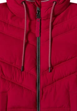 Steppjacke mit Kapuze beaujolais red