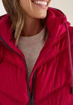 Steppjacke mit Kapuze beaujolais red