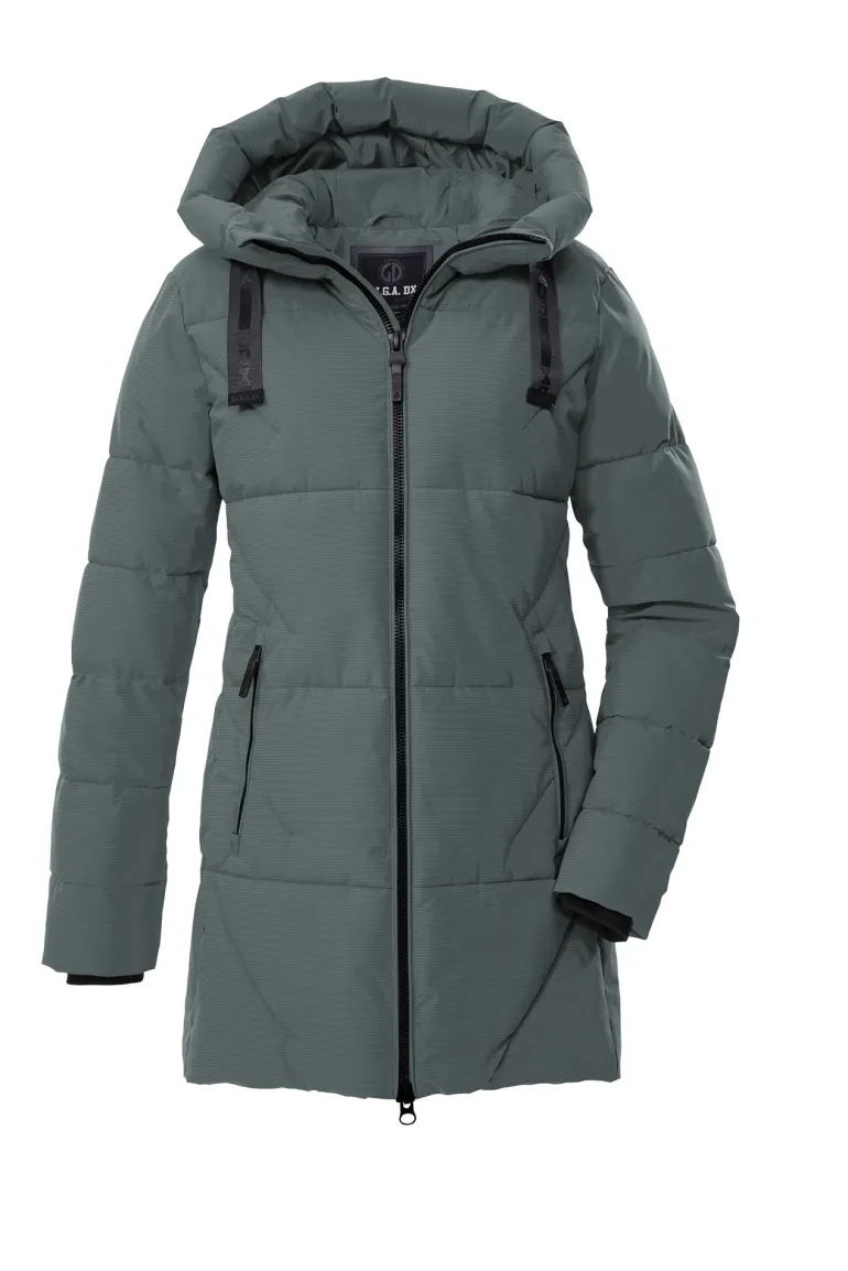 Steppparka mit Kapuze 00697 dunkelaqua