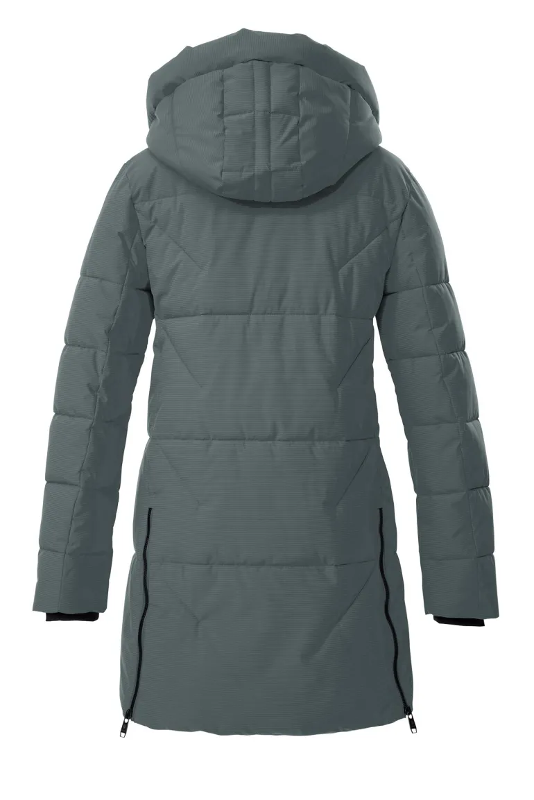 Steppparka mit Kapuze 00697 dunkelaqua