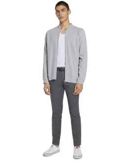 Straight Fit Chino Hose mit Gürtel anthra dobby yarn dye