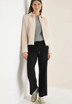 Straight Leg Jersey-Hose black