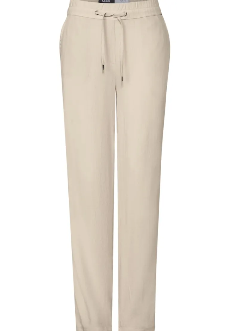 Straight Leg Strukturhose boulder beige