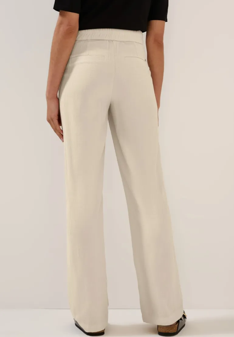 Straight Leg Strukturhose boulder beige
