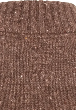 Strickjacke aus einem Merino-Wollmix nougat