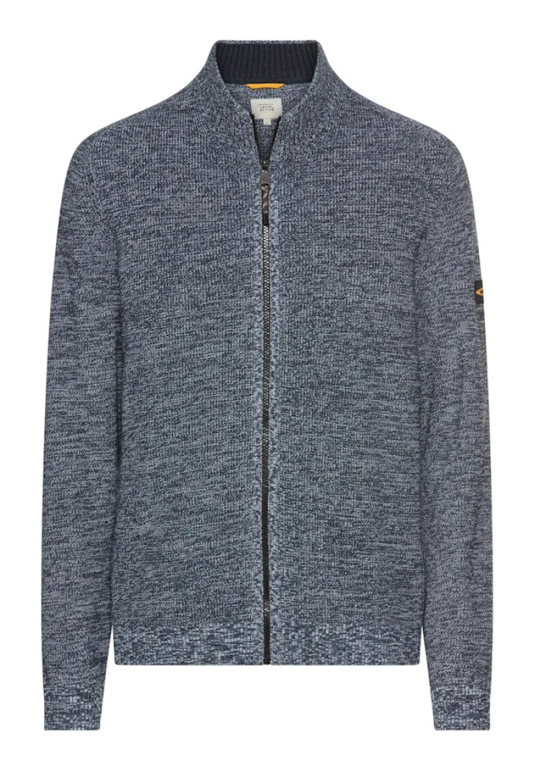Strickjacke aus einem soften Baumwollmix tinted blue