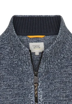 Strickjacke aus einem soften Baumwollmix tinted blue